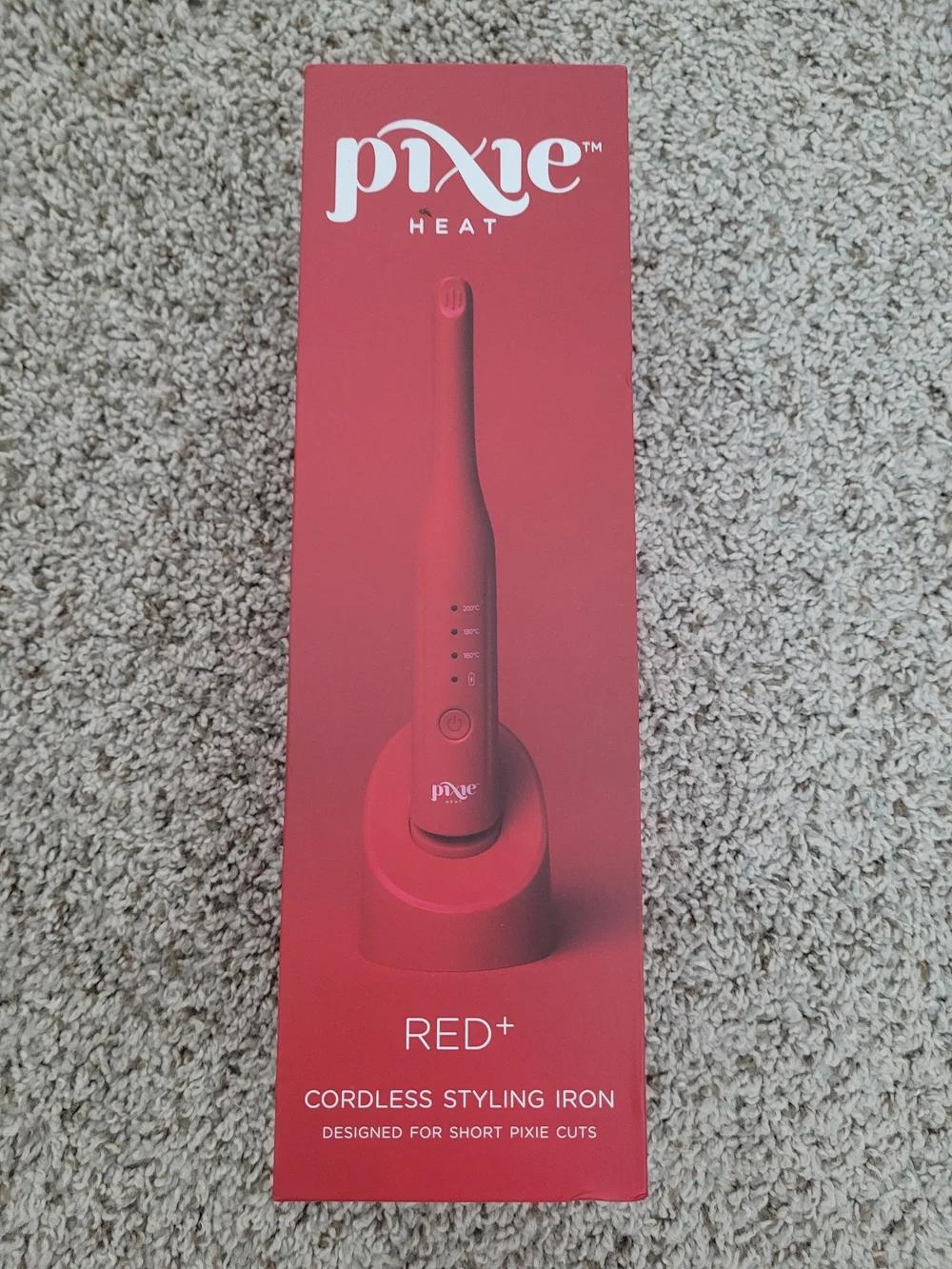 Pixie Heat Red Cordless Styling Iron - for Short Pixie Cuts